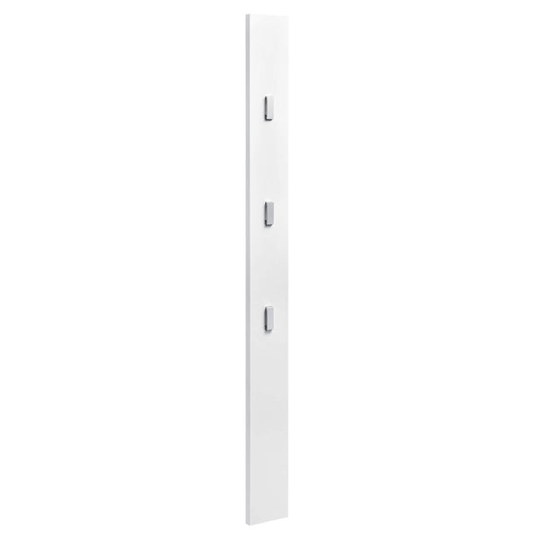 Wandgarderobe Hansnes mit Klapphaken 170 cm Weiss Hochglanz