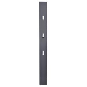 Wandgarderobe Hansnes mit Klapphaken 170 cm Grau Hochglanz