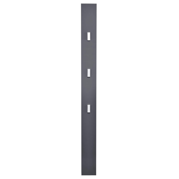 Wandgarderobe Hansnes mit Klapphaken 170 cm Grau Hochglanz