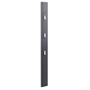 Wandgarderobe Hansnes mit Klapphaken 170 cm Grau Hochglanz