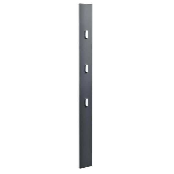 Wandgarderobe Hansnes mit Klapphaken 170 cm Grau Hochglanz