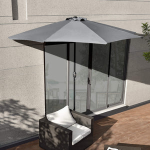 Eger Semi-Ombrellone Ø300 Semicircolare Grigio 