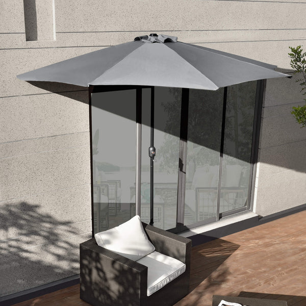 Eger Semi-Ombrellone Ø300 Semicircolare Grigio 