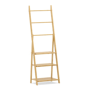 Handtuchleiter Bambus faltbar 53 x 31 x 152 cm natur