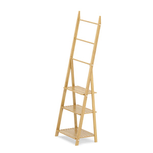 Handtuchleiter Bambus faltbar 53 x 31 x 152 cm natur