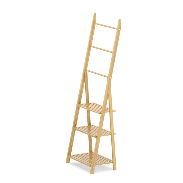 Handtuchleiter Bambus faltbar 53 x 31 x 152 cm natur