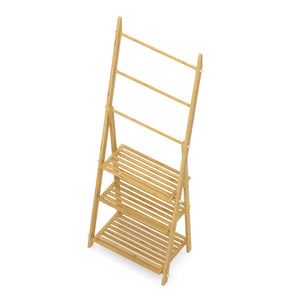 Handtuchleiter Bambus faltbar 53 x 31 x 152 cm natur
