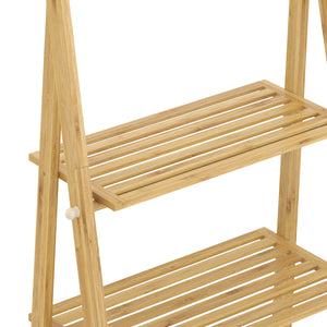 Handtuchleiter Bambus faltbar 53 x 31 x 152 cm natur