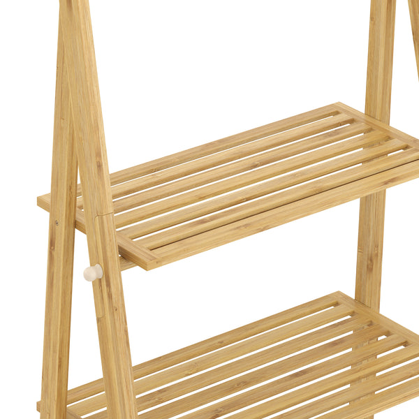 Handtuchleiter Bambus faltbar 53 x 31 x 152 cm natur