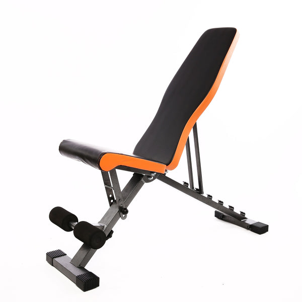Hantelbank verstellbar schwarz/orange