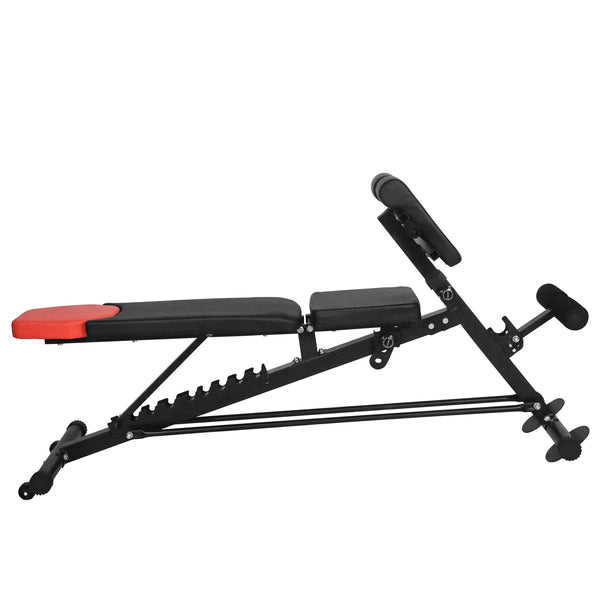 Hantelbank multifunktional POW schwarz/rot