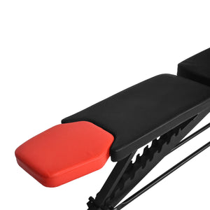 Hantelbank multifunktional POW schwarz/rot
