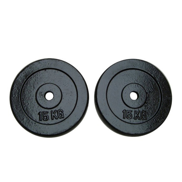 Hantelscheiben Set 2x15 kg = 30 kg total (Gusseisen)
