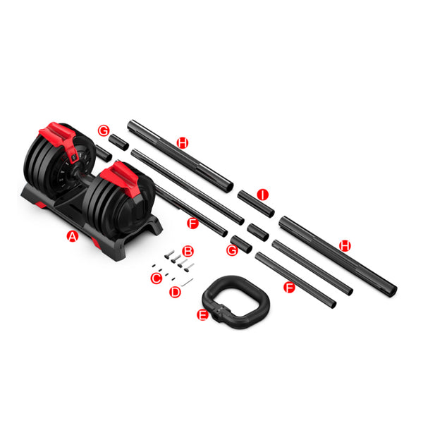 Hantelset 3-in-1 24 kg