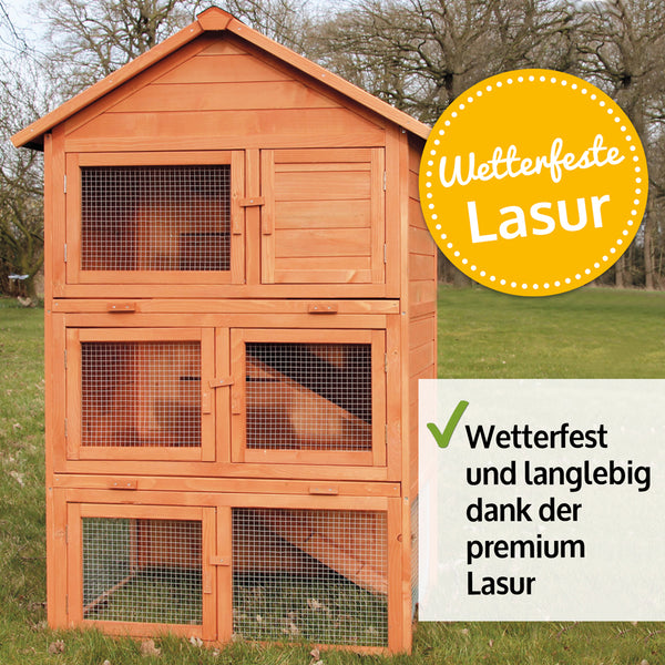 Hasenstall Kaninchenstall Jumbo ~ 3 Etagen