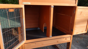Hasenstall Kaninchenstall Prestige Medium mit Nagerschutz und Auslauf