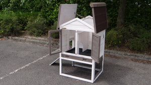 Hasenstall für 1-3 Kaninchen - Kaninchenstall Prestige small White