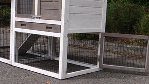 Hasenstall für 1-3 Kaninchen - Kaninchenstall Prestige small White