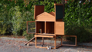 Hasenstall für 1-3 Kaninchen - Kaninchenstall mit Nagerschutz