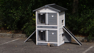 Hasenstall für 2-4 Kaninchen - Kaninchenstall Double