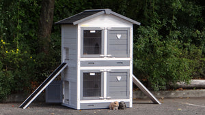 Hasenstall für 2-4 Kaninchen - Kaninchenstall Double