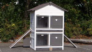 Hasenstall für 2-6 Kaninchen - Kaninchenstall Double