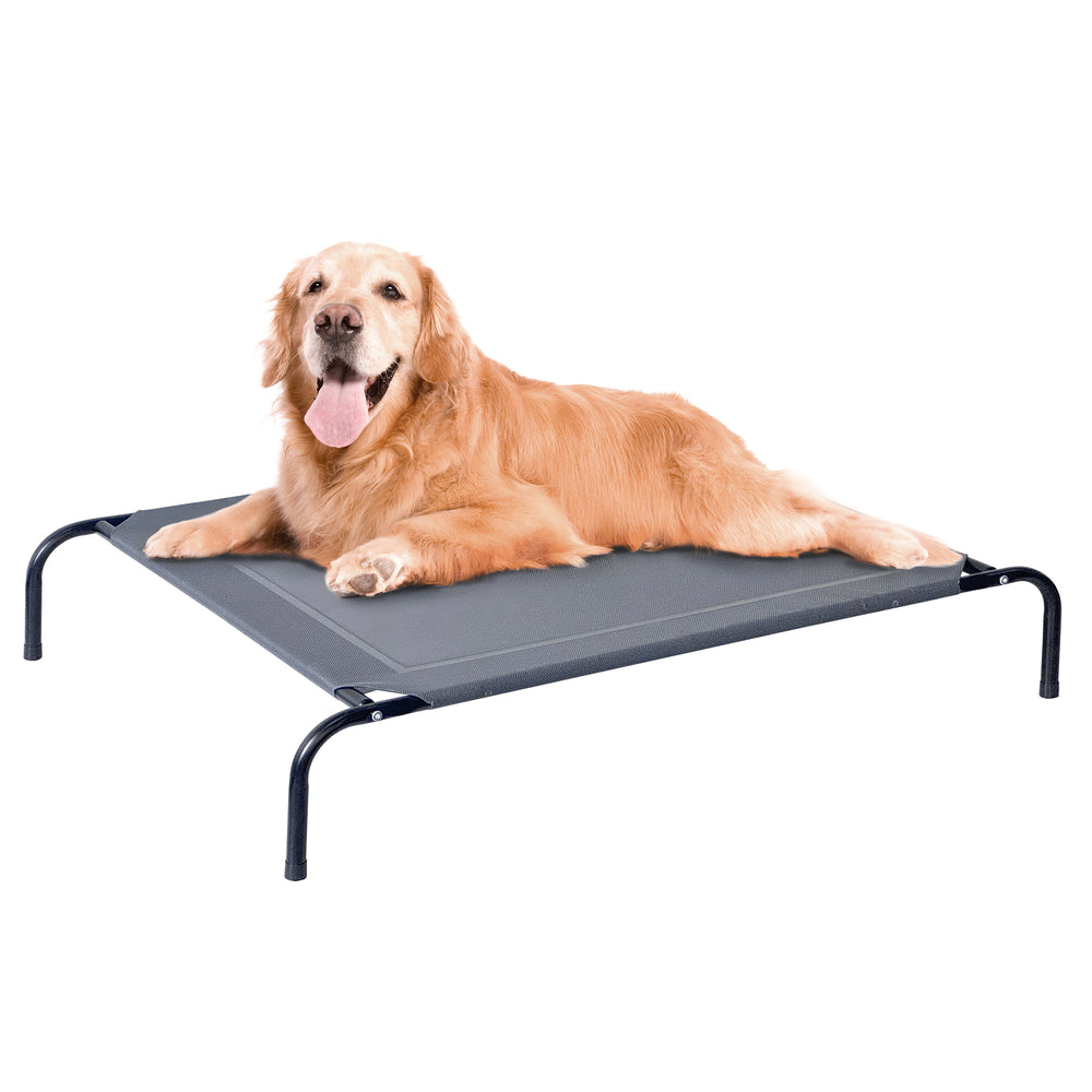 Hundebett erhöht 109 x 80 x 20 cm anthrazit/schwarz