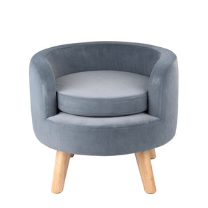 Haustiersofa 40 x 36 cm grau