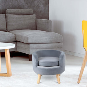 Haustiersofa 40 x 36 cm grau