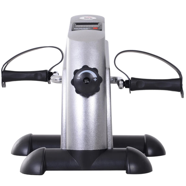 Heimtrainer Mini Bike Pedaltrainer LCD-Display - silber
