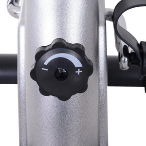 Heimtrainer Mini Bike Pedaltrainer LCD-Display - silber