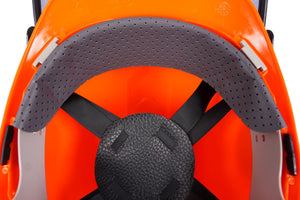 Forsthelm mit Visier und Gehörschutz orange