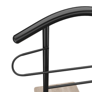 Herrendiener Kleiderständer 43 x 119 cm schwarz/hellbraun