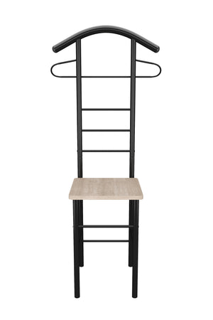 Herrendiener Kleiderständer 43 x 119 cm schwarz/hellbraun