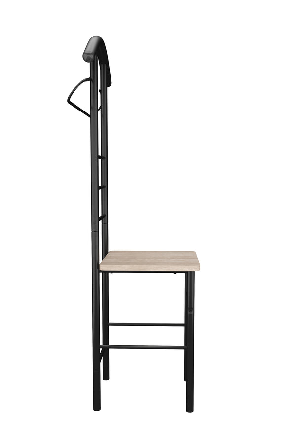 Herrendiener Kleiderständer 43 x 119 cm schwarz/hellbraun