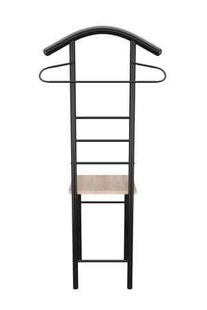 Herrendiener Kleiderständer 43 x 119 cm schwarz/hellbraun