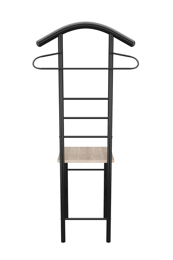 Herrendiener Kleiderständer 43 x 119 cm schwarz/hellbraun