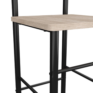 Herrendiener Kleiderständer 43 x 119 cm schwarz/hellbraun