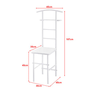 Herrendiener Stuhl Anaheim 107x45x45 cm Weiss