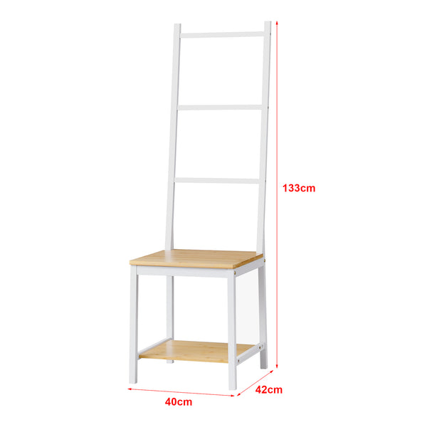 Herrendiener Juuka 133x40x42cm Kleiderstuhl Bambus