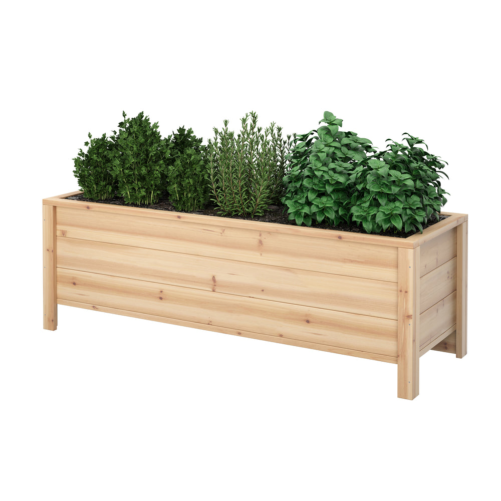 Aiuola rialzata in legno di abete, 186 L