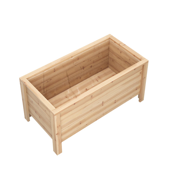 Raised garden bed made of fir wood, 124 L