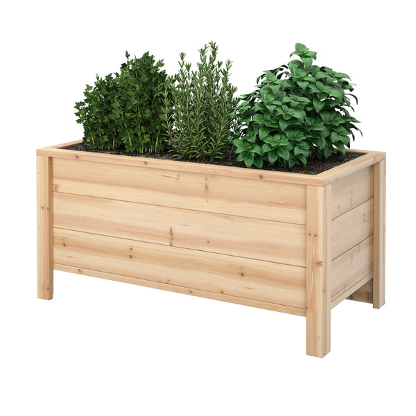 Raised garden bed made of fir wood, 124 L