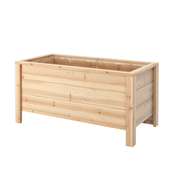 Raised garden bed made of fir wood, 124 L