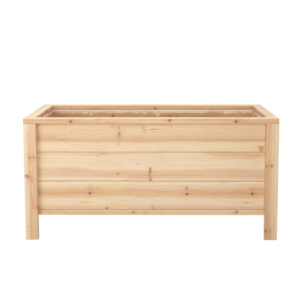 Raised garden bed made of fir wood, 124 L