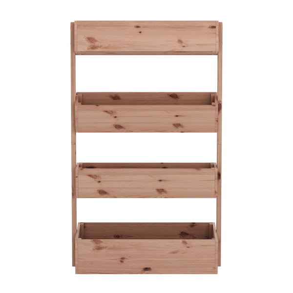 Hochbeet Vertikalbeet Holz 85 x 45 x 140 cm natur