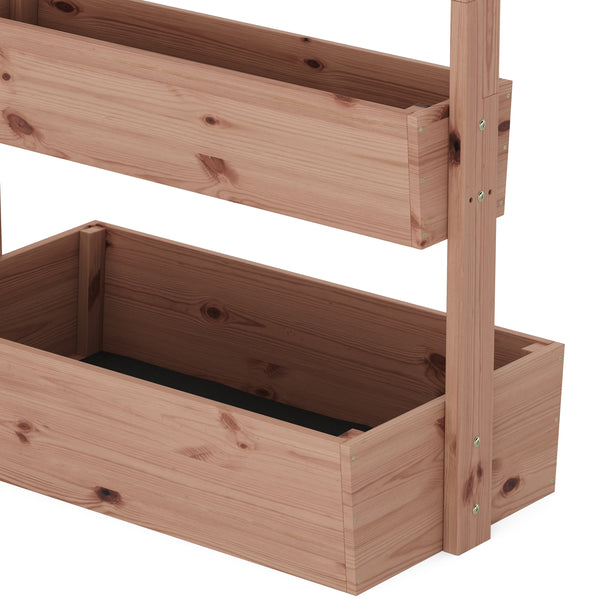 Hochbeet Vertikalbeet Holz 85 x 45 x 140 cm natur