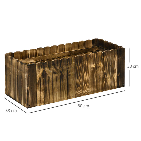 Hochbeet Kräuterbeet Tannenholz 80x33x30cm