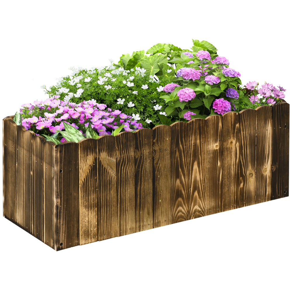 Potager surélevé, jardin d'herbes aromatiques, bois de sapin, 80 x 33 x 30 cm