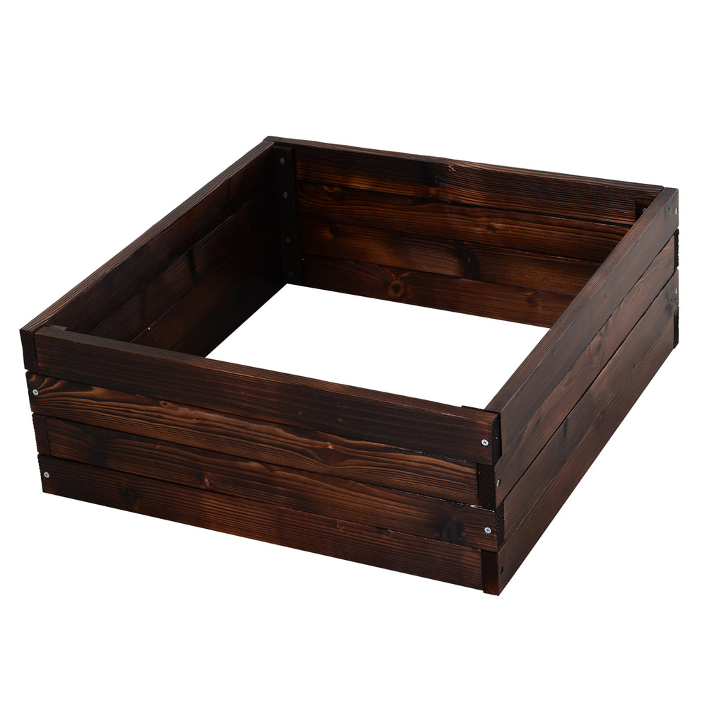 Jardinière surélevée en bois massif pour herbes aromatiques, 60 x 60 x 23 cm
